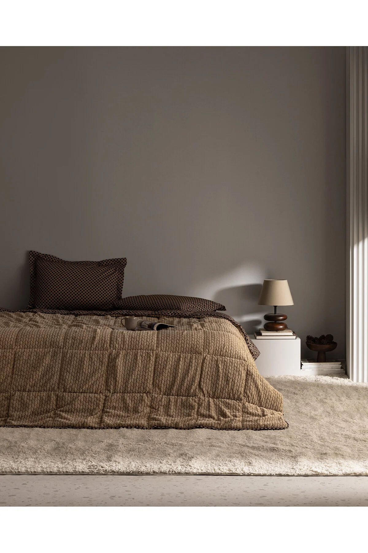 ست لحاف دو نفره مجموعه COMFORTER VINCENT DOUBLE WELLSOFT BEIGE Madame Coco