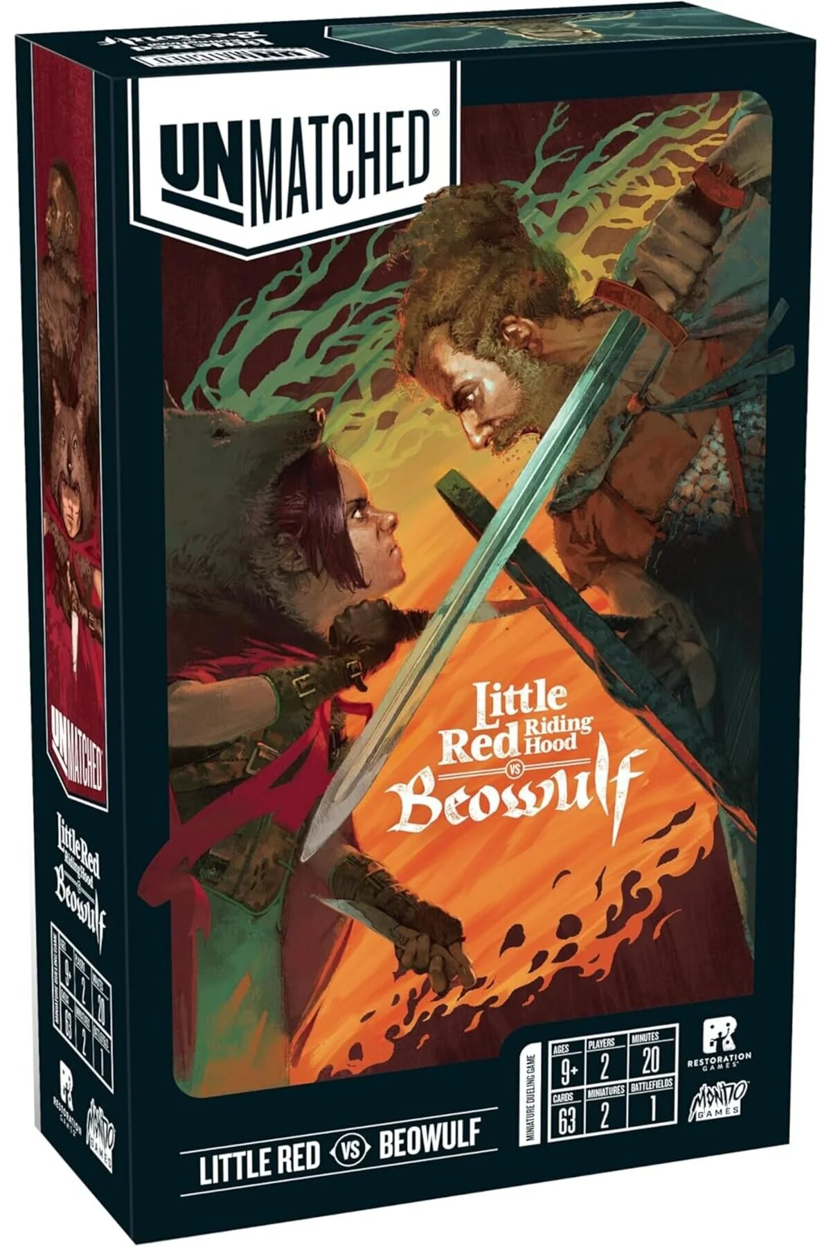 بازی های رومیزی بی نظیر: هود کوچک سواری قرمز در مقابل Beowulf Box Game انگلیسی  Da Vinci Board Game