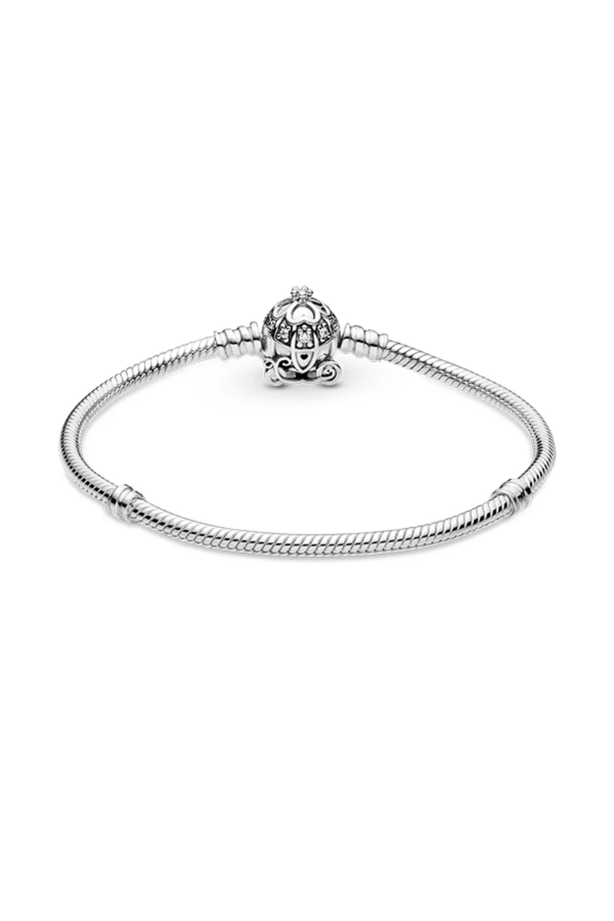 دستبند نقره ای لحظه های پاندورا کالسکه کدو تنبل دیزنی سیندرلا با گیره Pandora