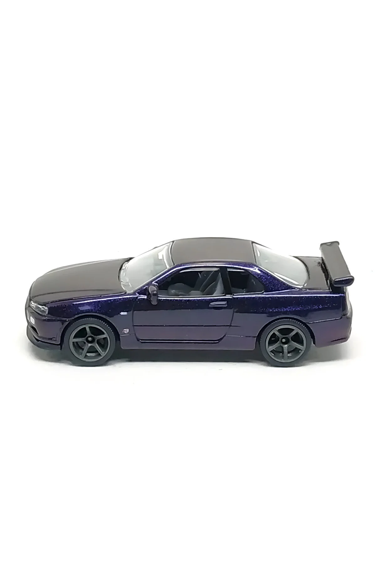 ماشین اسباب بازی MAJORETTE PREMIUM NISSAN SKYLINE R34 CHASE نیمه شب بنفش 1:64 مقیاس هات ویلز اورجینال HOT WHEELS
