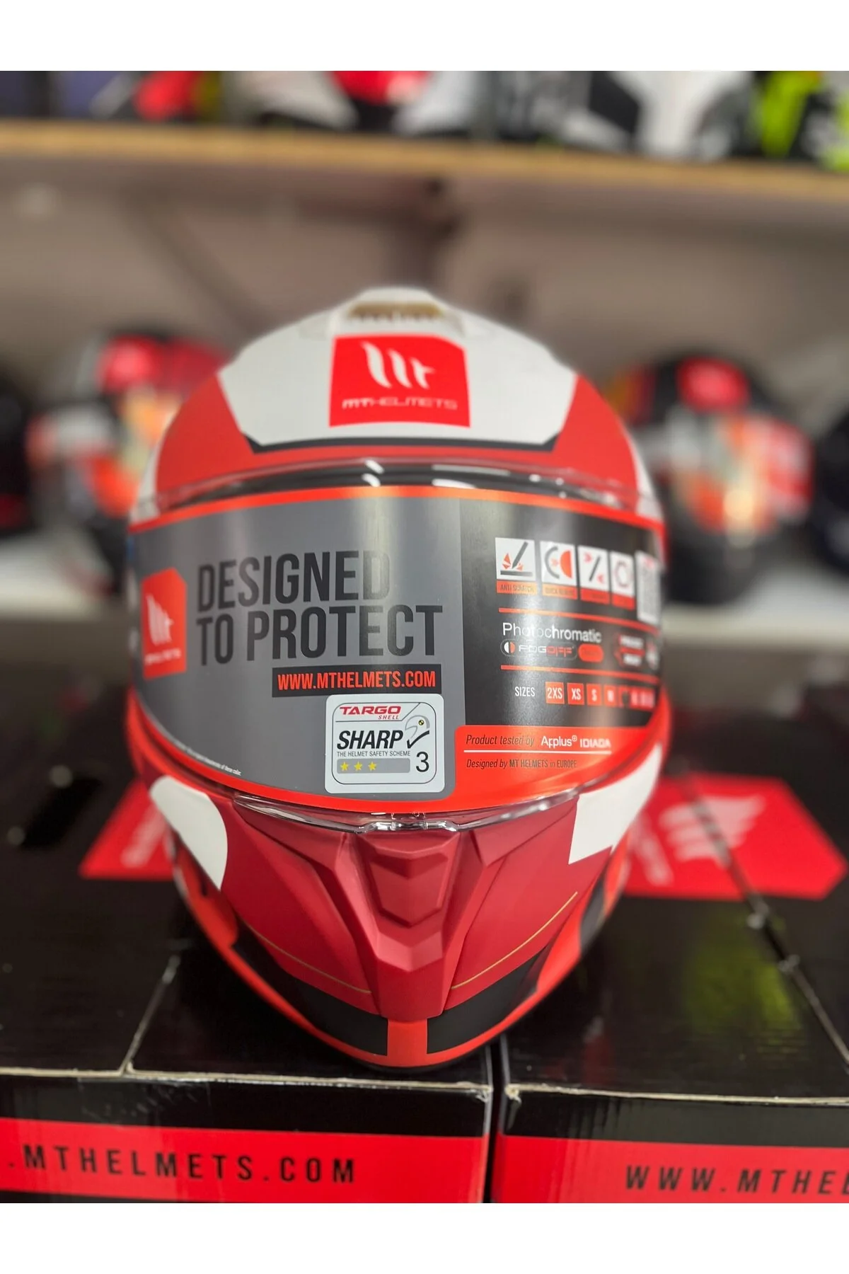کلاه کاسکت موتورسیکلت قرمز TARGO PRO BIGER C5 MATTE RED HELMET MT