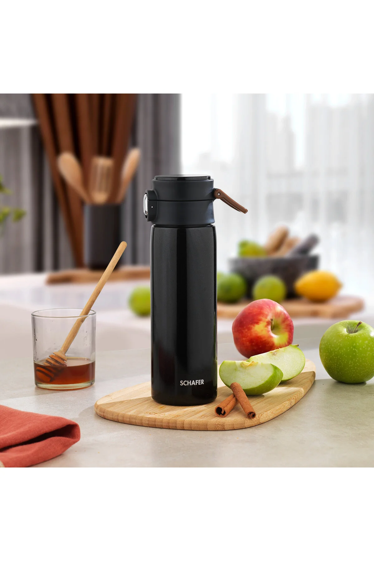 فلاسک TERMOS MAN IRON 420 میلی لیتر سیاه Schafer