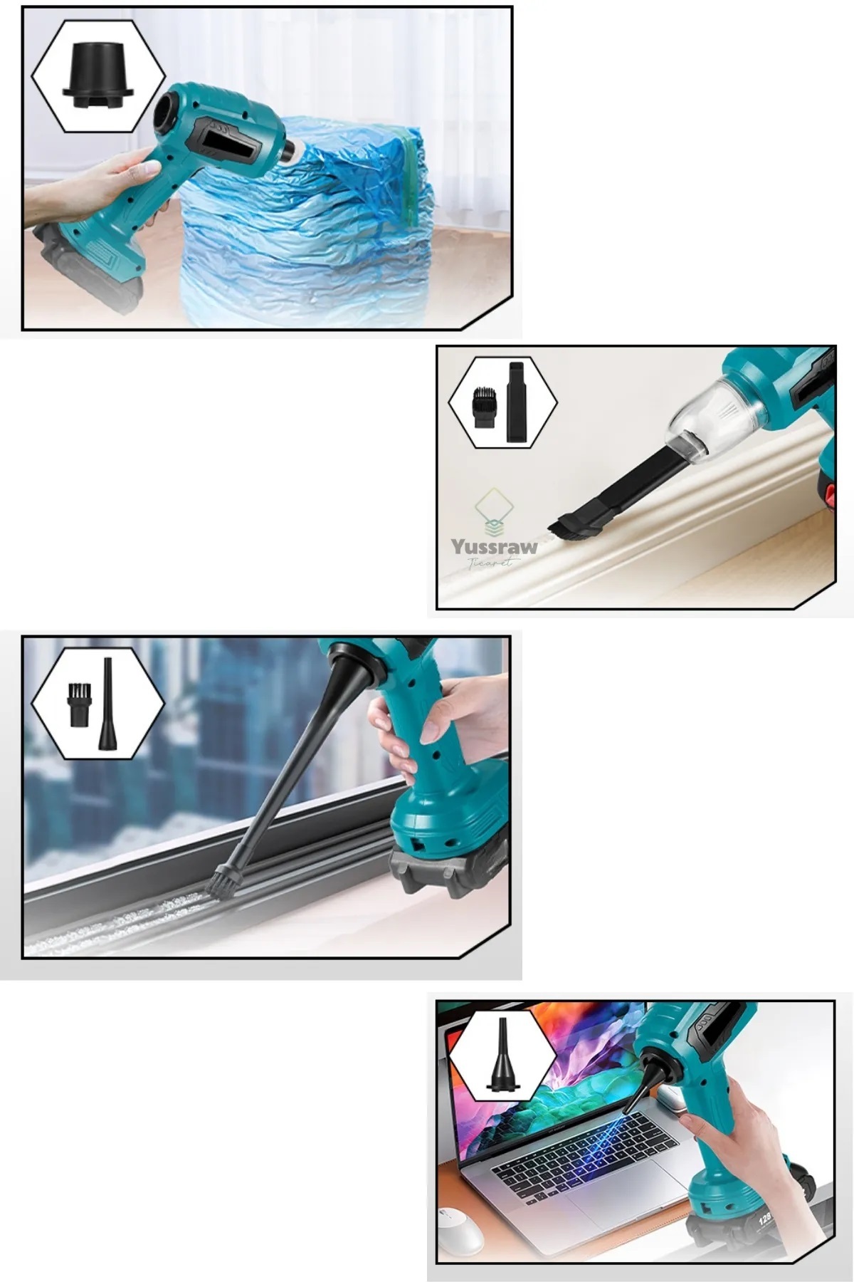 جاروبرقی داخل خودرو ماشین AHV 03 قابل شارژ 16000PA 3 مرحله auhma - auhma - جاروبرقی داخل خودرو