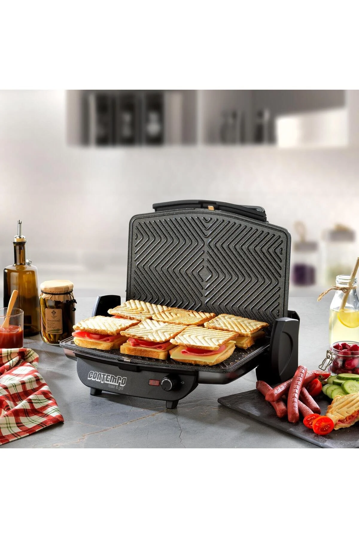 گریل برقی توستر CONTEMPO INOX مشکی اورجینال Schafer