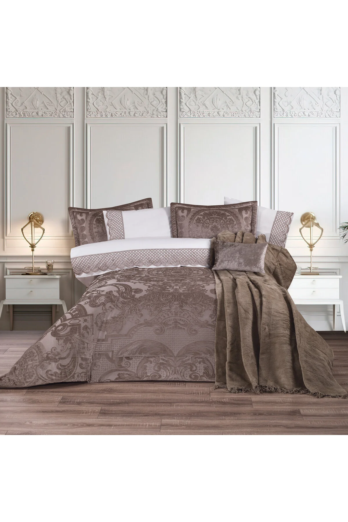روتختی دو نفره DOWRY BOUTIQUE HOME 11 PIECE CAPPICINO Schafer