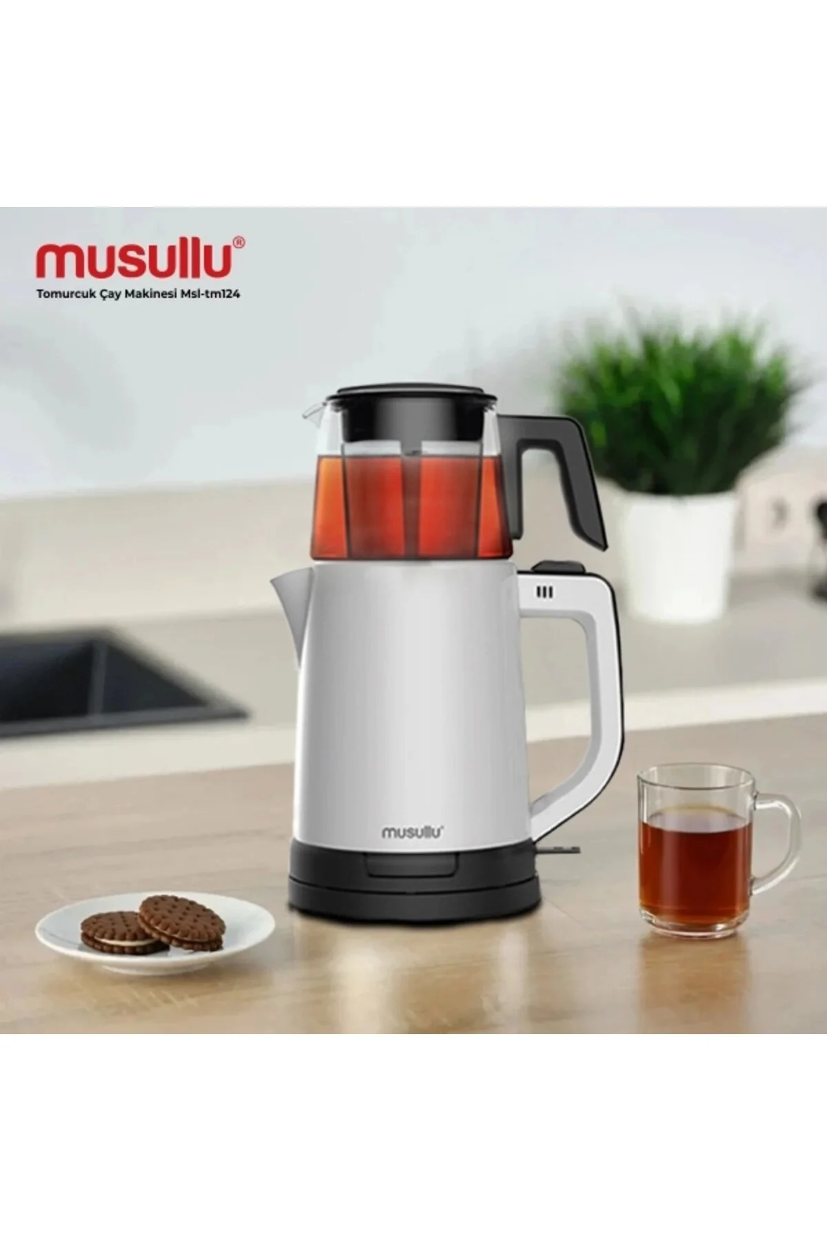 چای ساز دستگاه غنچه سفید MSL TM124 طراحی کاربردی و شیک Genel Markalar