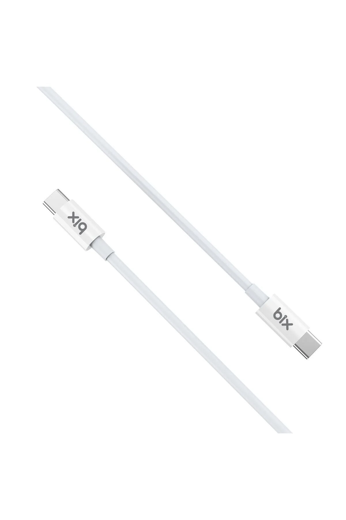 کابل شارژ 5 گیگابایت در ثانیه E MARK CHIP TYPE C به PD و داده 2 متر سفید Bix