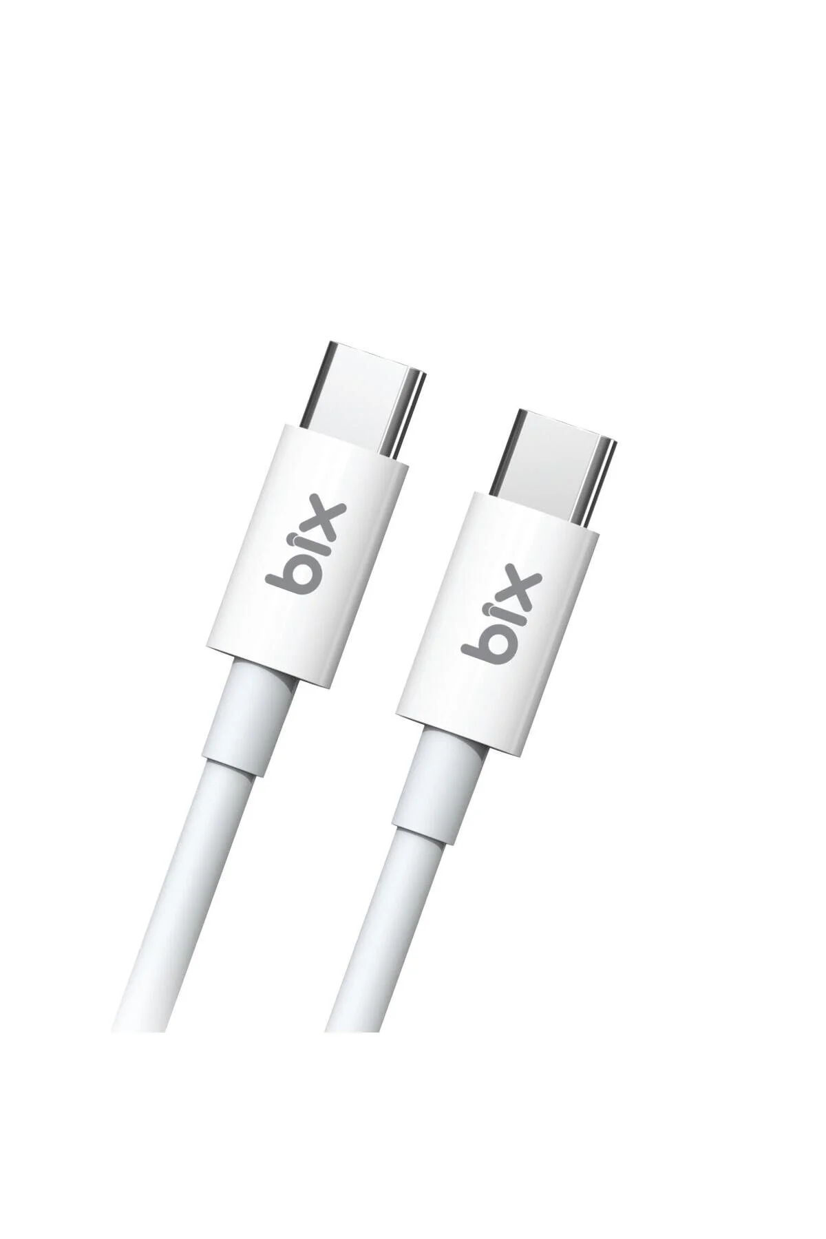 کابل شارژ 5 گیگابایت در ثانیه E MARK CHIP TYPE C به PD و داده 2 متر سفید Bix