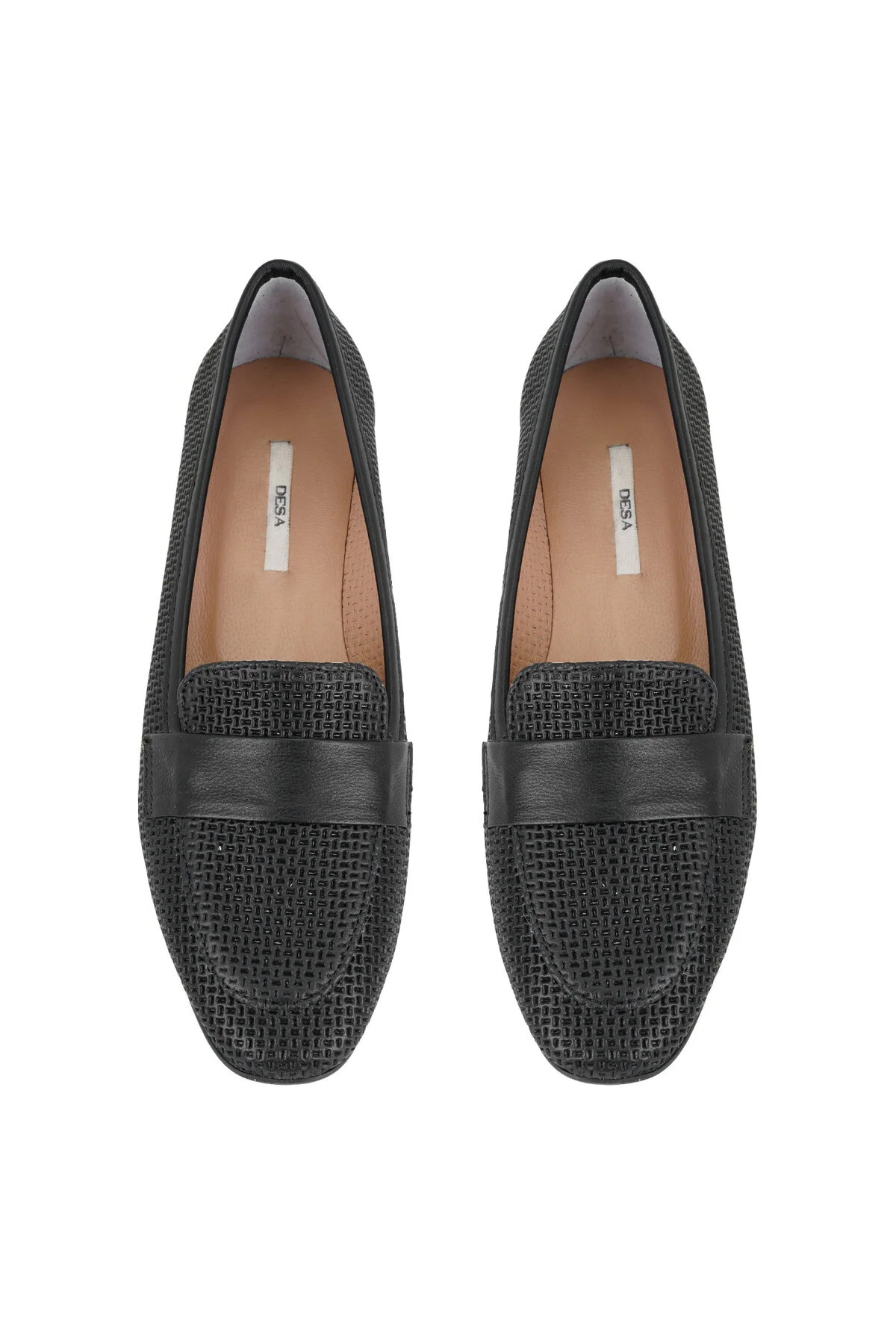 کفش زنانه LOAFER چرمی زن سیاه EMILIA دسا Desa