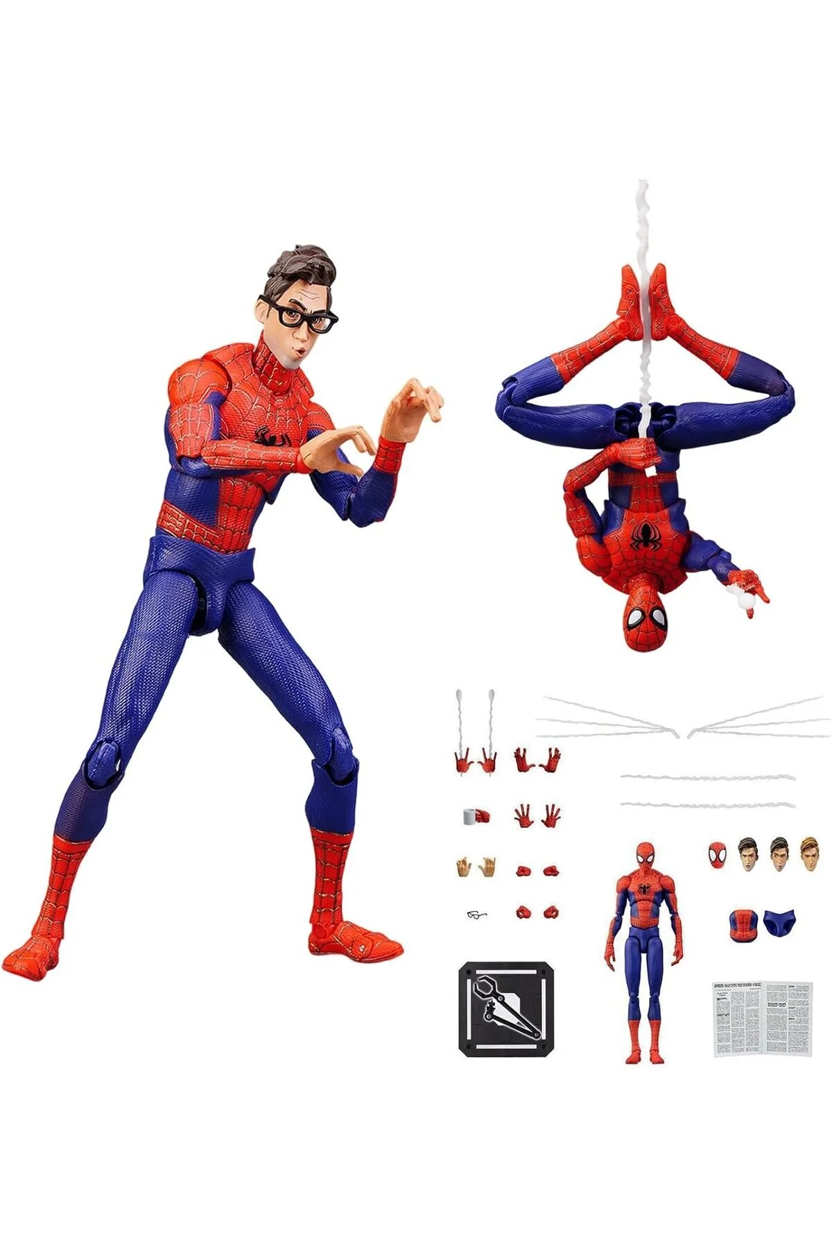 فیگور SPIDERMAN ACROSS THE SPIDER VERSE پیتر بی پارکر مرد عنکبوتی با STAND MAN V5 Genel Markalar