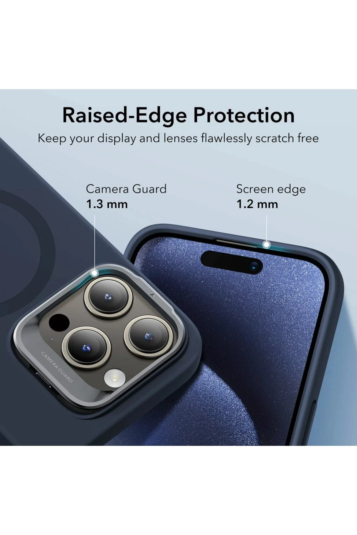 کاور و قاب IPHONE 15 PRO MAX سازگار با CLOUD SOFT HALOLOCK MAGSAFE KICKSTAND CASE آبی تیره ESR
