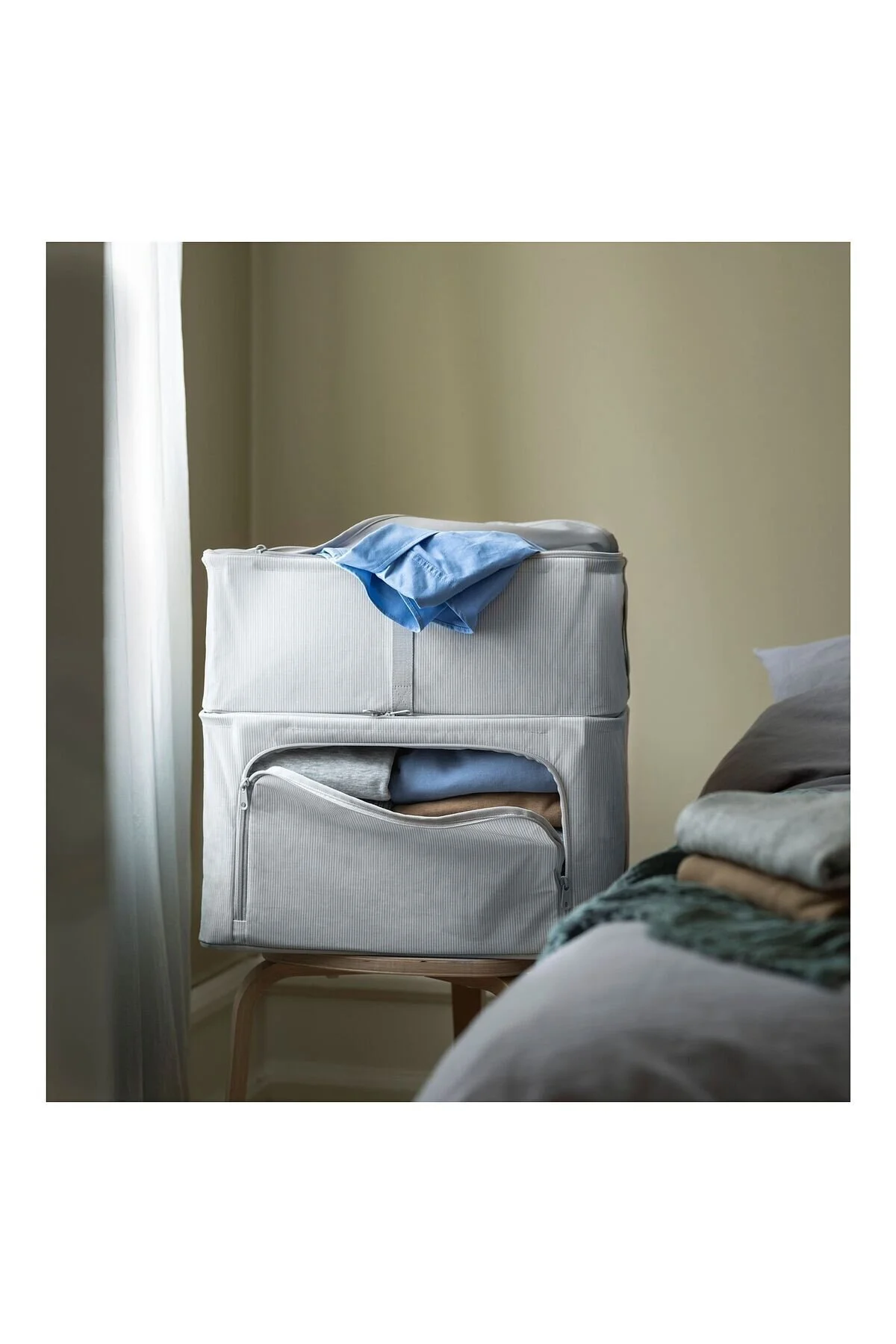 کیسه لباس هورچ خاکستری GRAY ارتفاع: 28 سانتی متر طول: 51 عرض: 34 IKEA