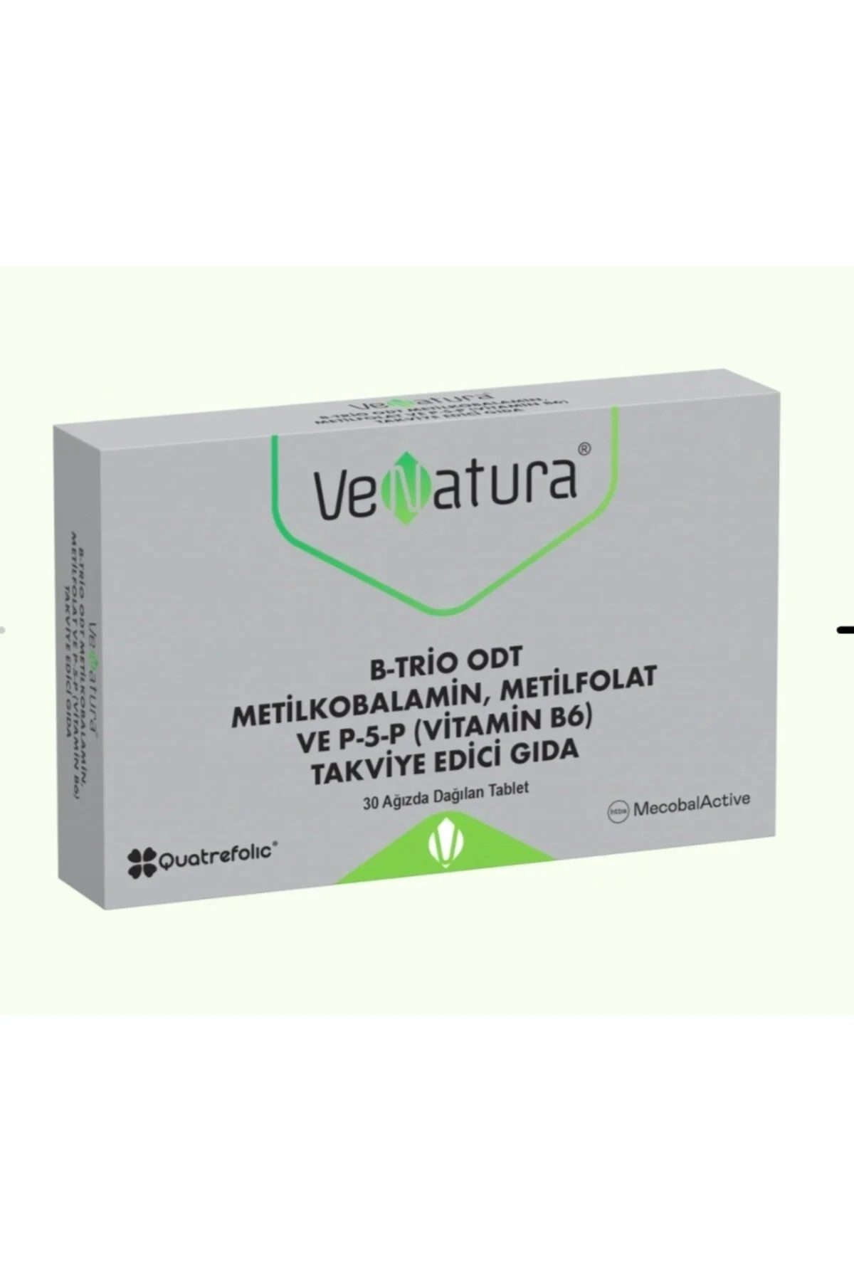 میان وعده سالم B-Trio با متیلکوبالامین، متیل‌فولات و P-5-P (ویتامین B6) واناتورا Venatura