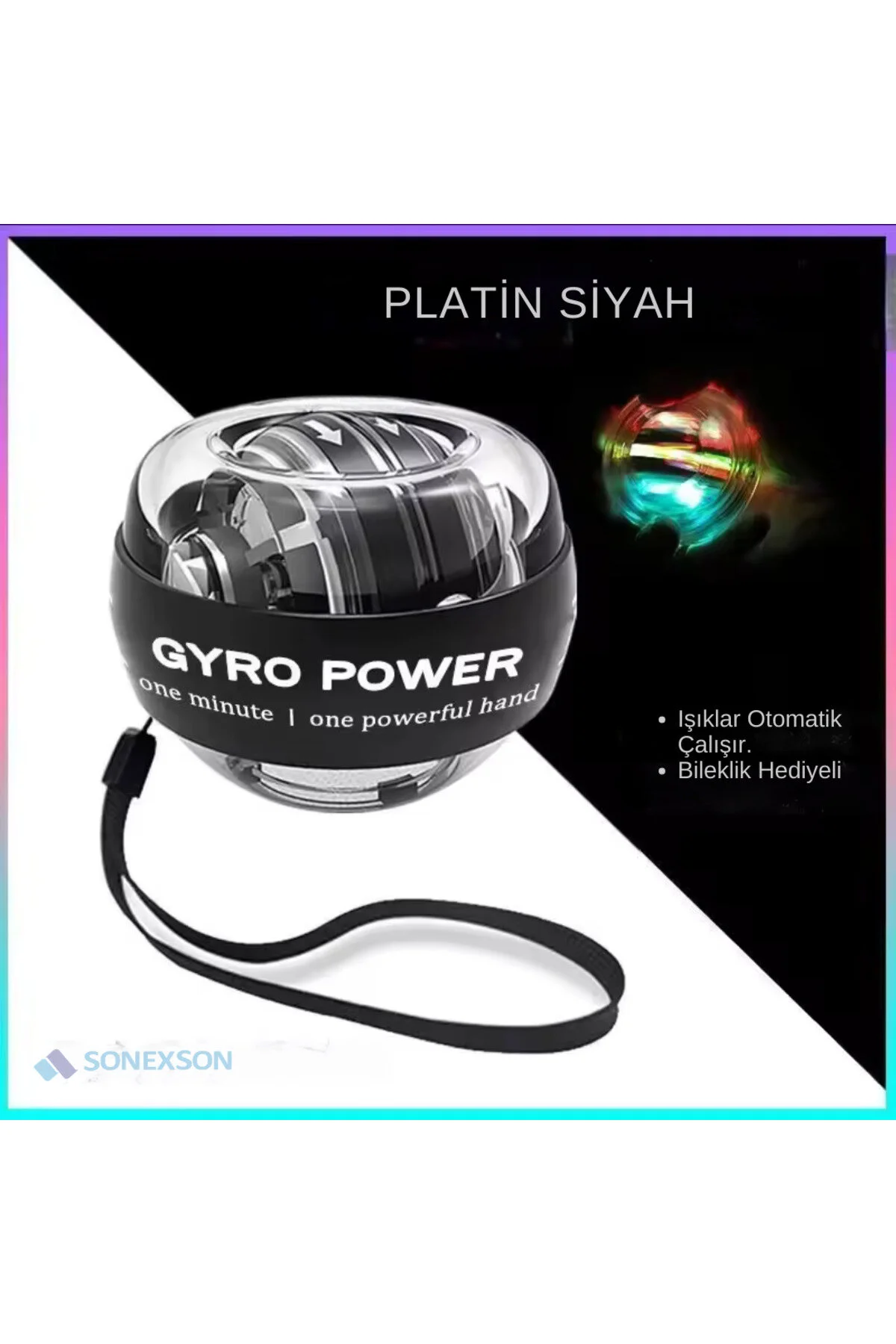 توپ ورزشی ژیروسکوپی Gyro Ball و Powerball برای تقویت مچ و ساعد دست   SONEX
