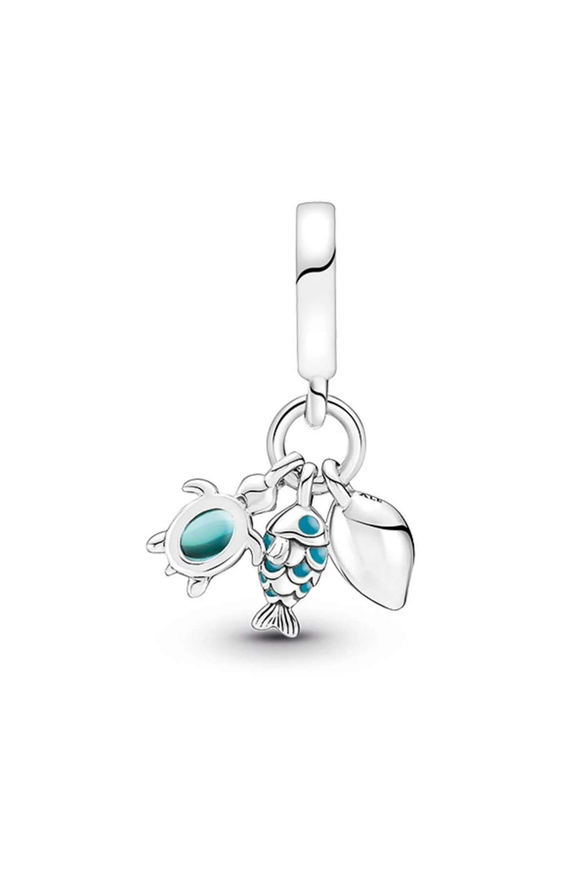 چارم طلسم آویز سه گانه ماهی لاک پشت دریایی و صدفی Pandora