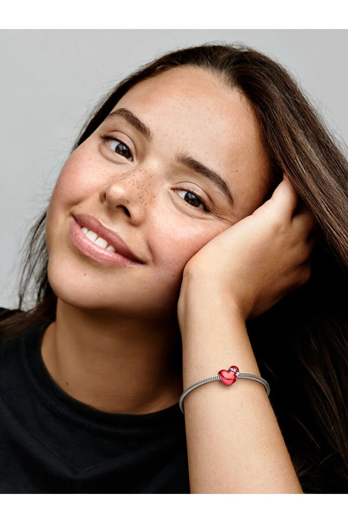 چارم طلسم قلب کریسمس قرمز متالیک Pandora