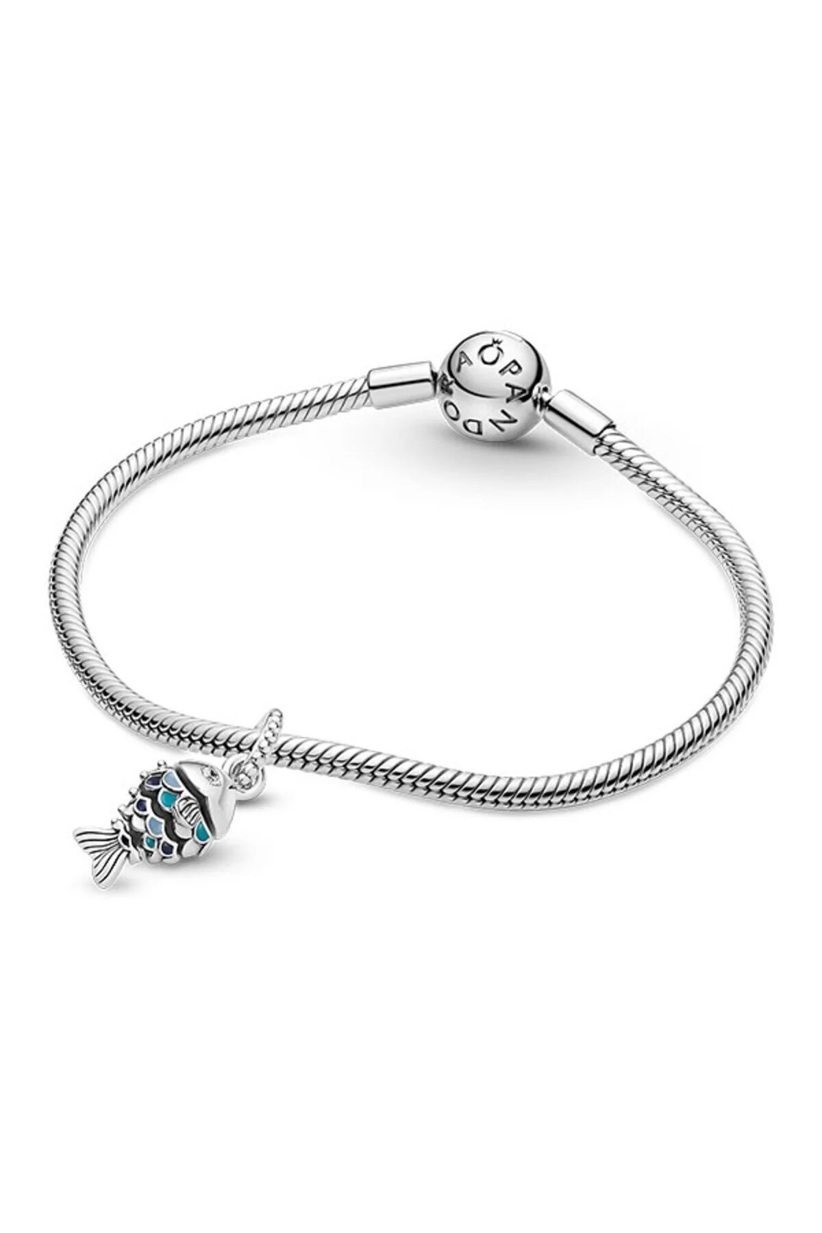 چارم طلسم آویز ماهی پولک آبی Pandora
