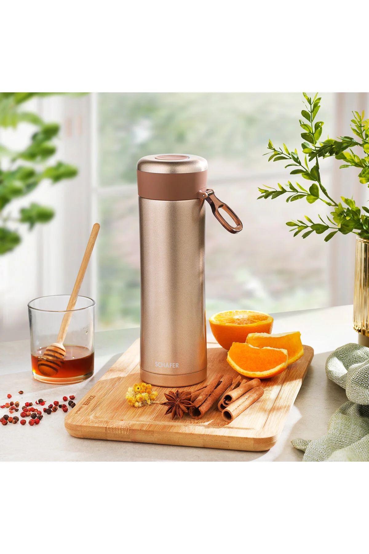 فلاسک TERMOS MAN IRON 420 ML ROSEGOLD Schafer