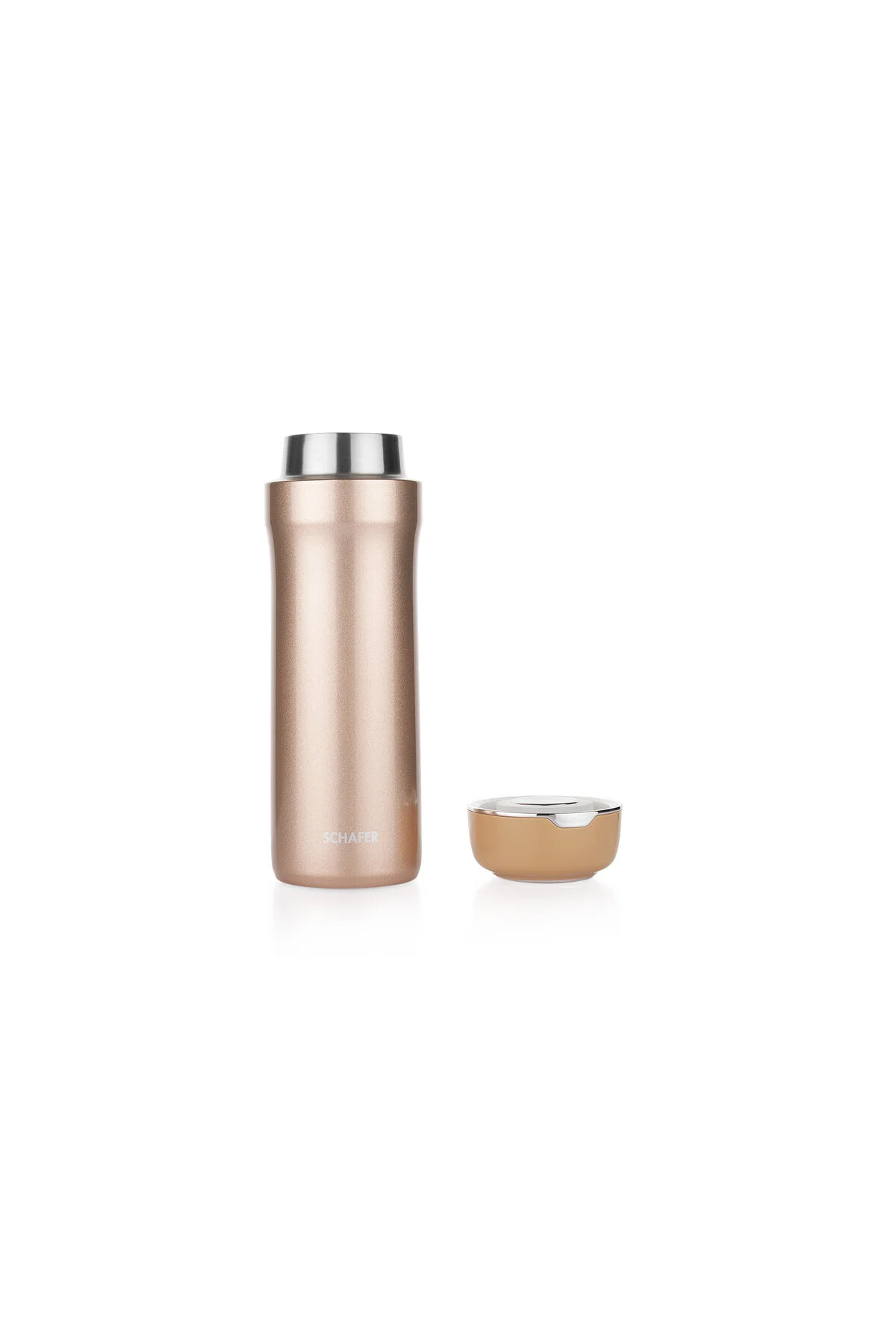 فلاسک قمقمه مردانه آهنی 420 میل رزگلد اورجینال Schafer