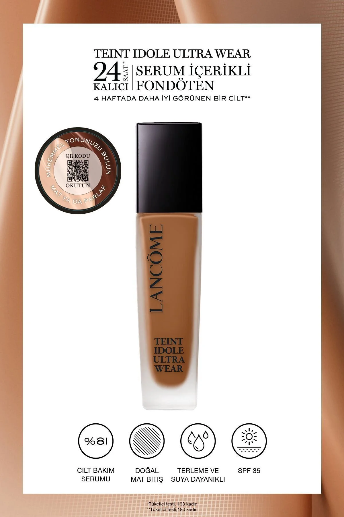 کرم پودر TEINT ISOLE ULTRA WEAR 24 ساعت بنیاد دائمی 445N 36142737927522 Lancome