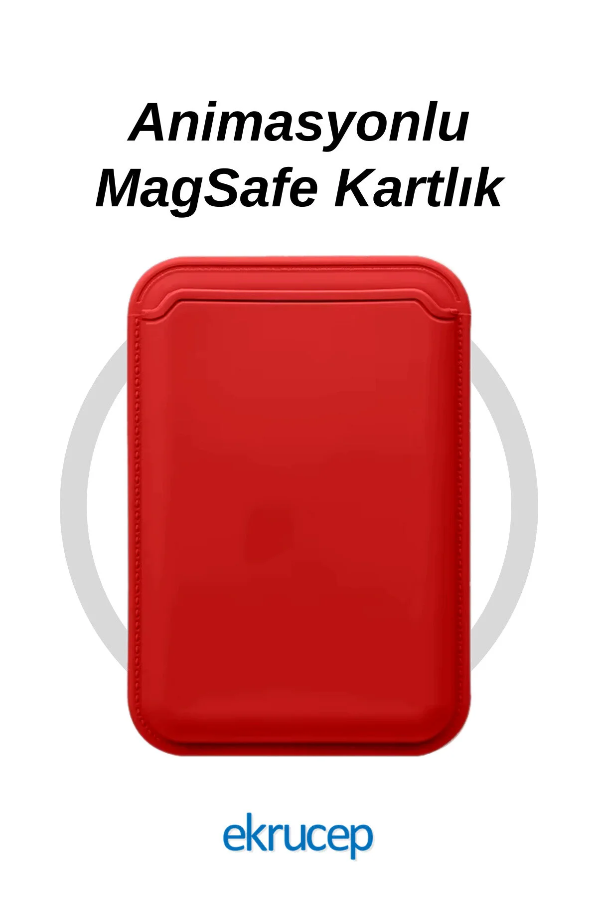 کاور و قاب جا کارتی متحرک MAGSAFE سیلیکونی کیف پول چرمی سازگار با سری آیفون 11 12 13 14 15 16 Ekru Cep