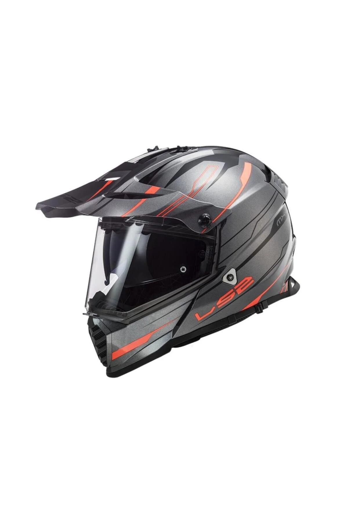 کلاه کاسکت موتورسیکلت مشکی ایمنی موتور سیکلت Pioneer Evo Cross Offroad ال اس تو LS2