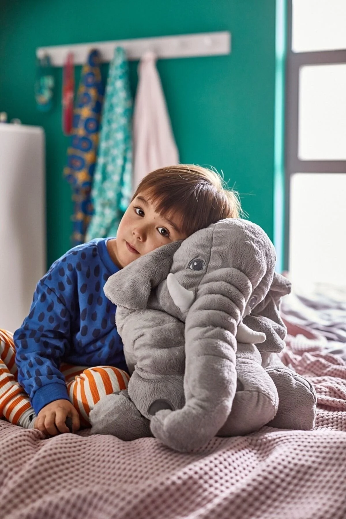 اسباب بازی های پشمی فیل مخمل دار JATTESTOR سایز بزرگ 60 سانتی متر IKEA