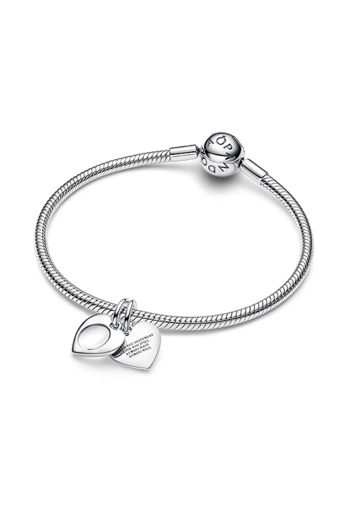 چارم طلسم آویز دوتایی ذره بین قلب CRAFTABLE Pandora