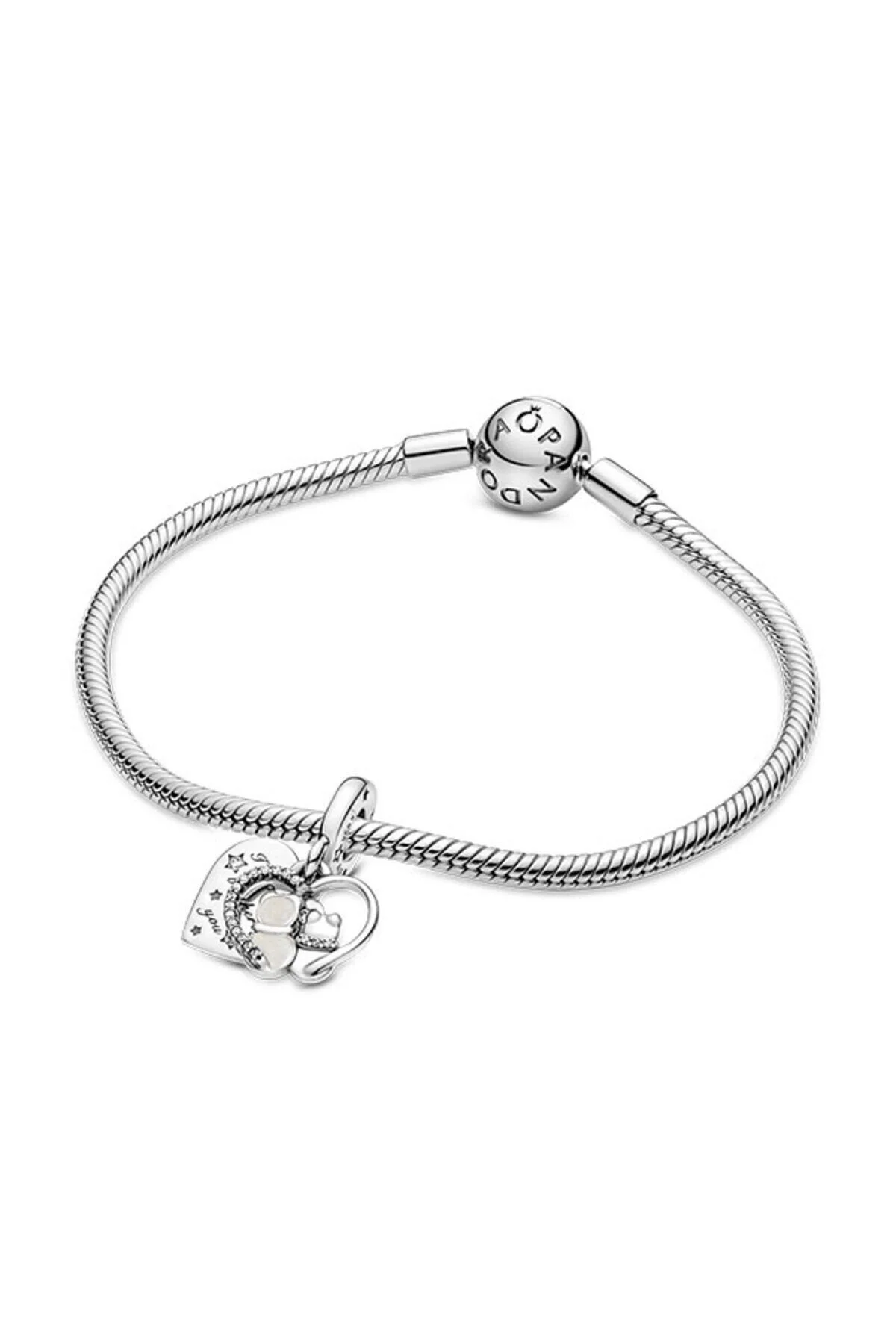 چارم طلسم آویز گربه و قلب Pandora