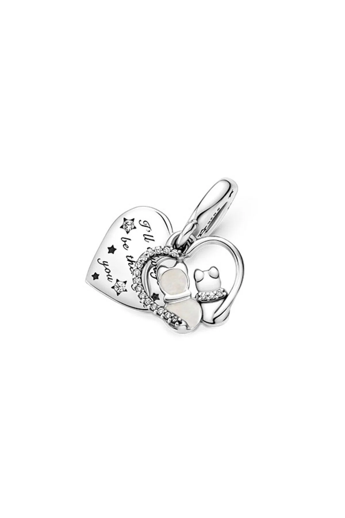 چارم طلسم آویز گربه و قلب Pandora