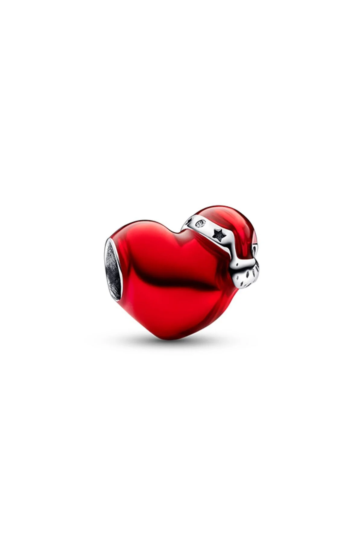 چارم طلسم قلب کریسمس قرمز متالیک Pandora