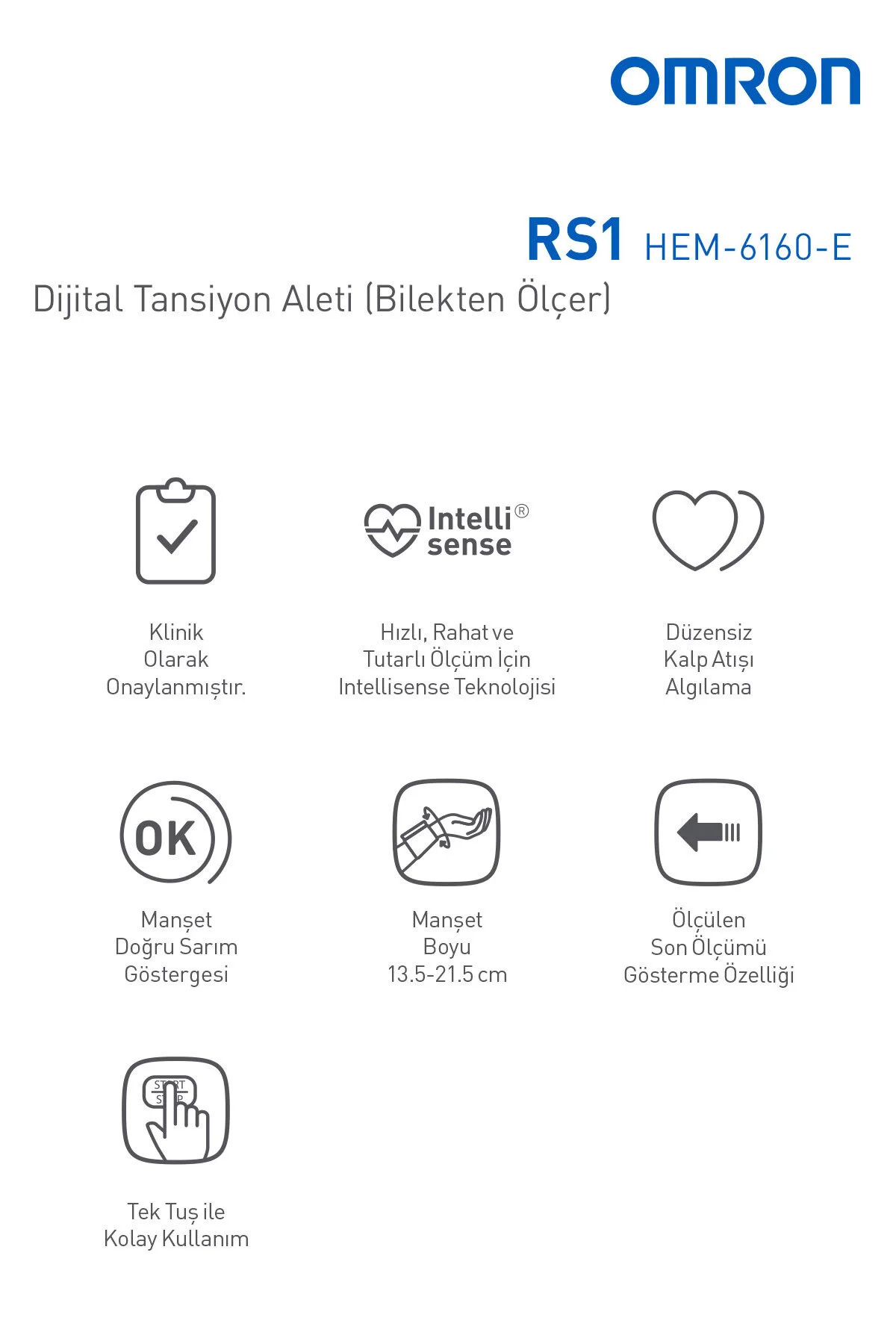 فشارسنج RS1 ابزار فشار خون مچ دست قابل حمل آسان Omron