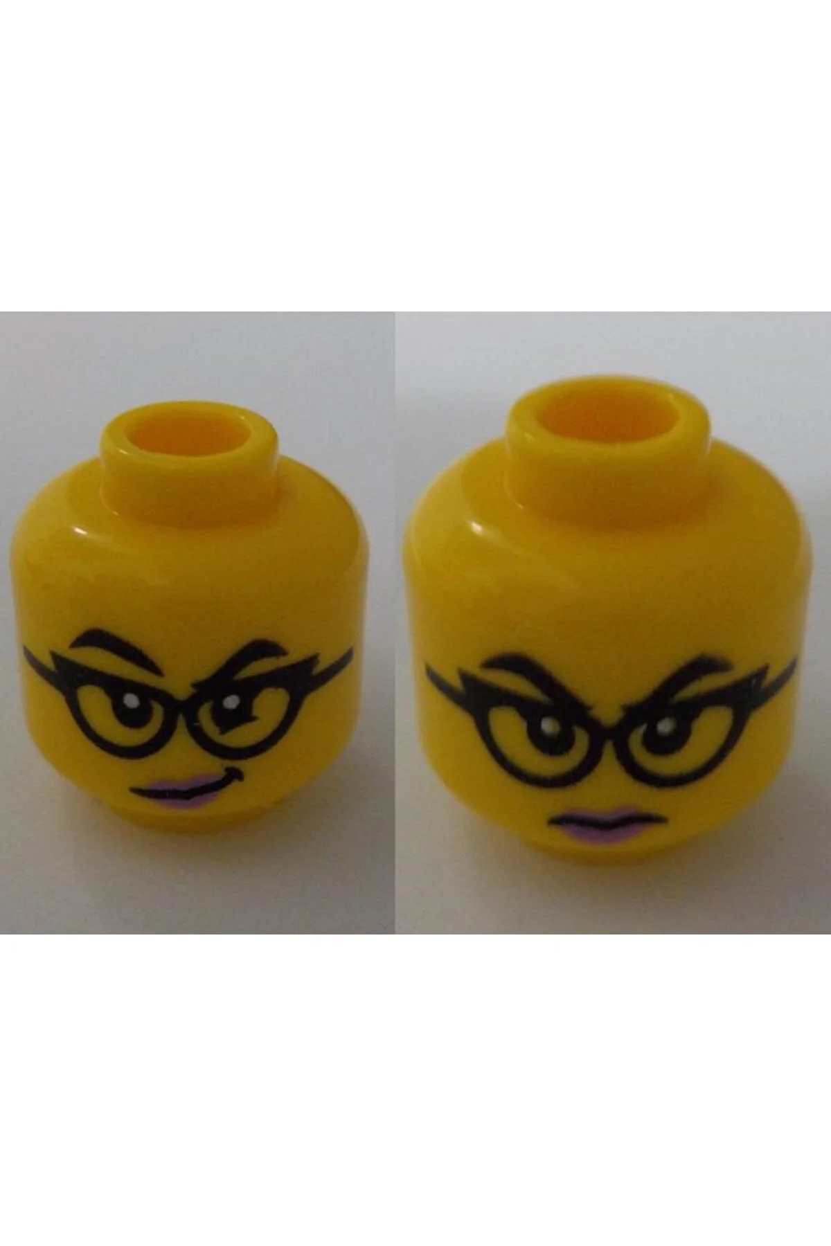 لگو لوازم جانبی مینی رنگ مینیماژور سر شکل زرد زن جوان عصبانی اورجینال LEGO