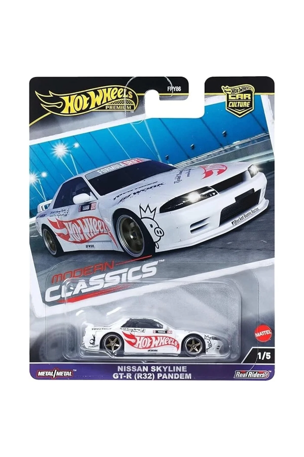 مدل خودرو PLAMIUM NISSAN SKYLINE GT R R32 PANDEM 1 64 کلاسیک های مدرن هات ویلز اورجینال HOT WHEELS