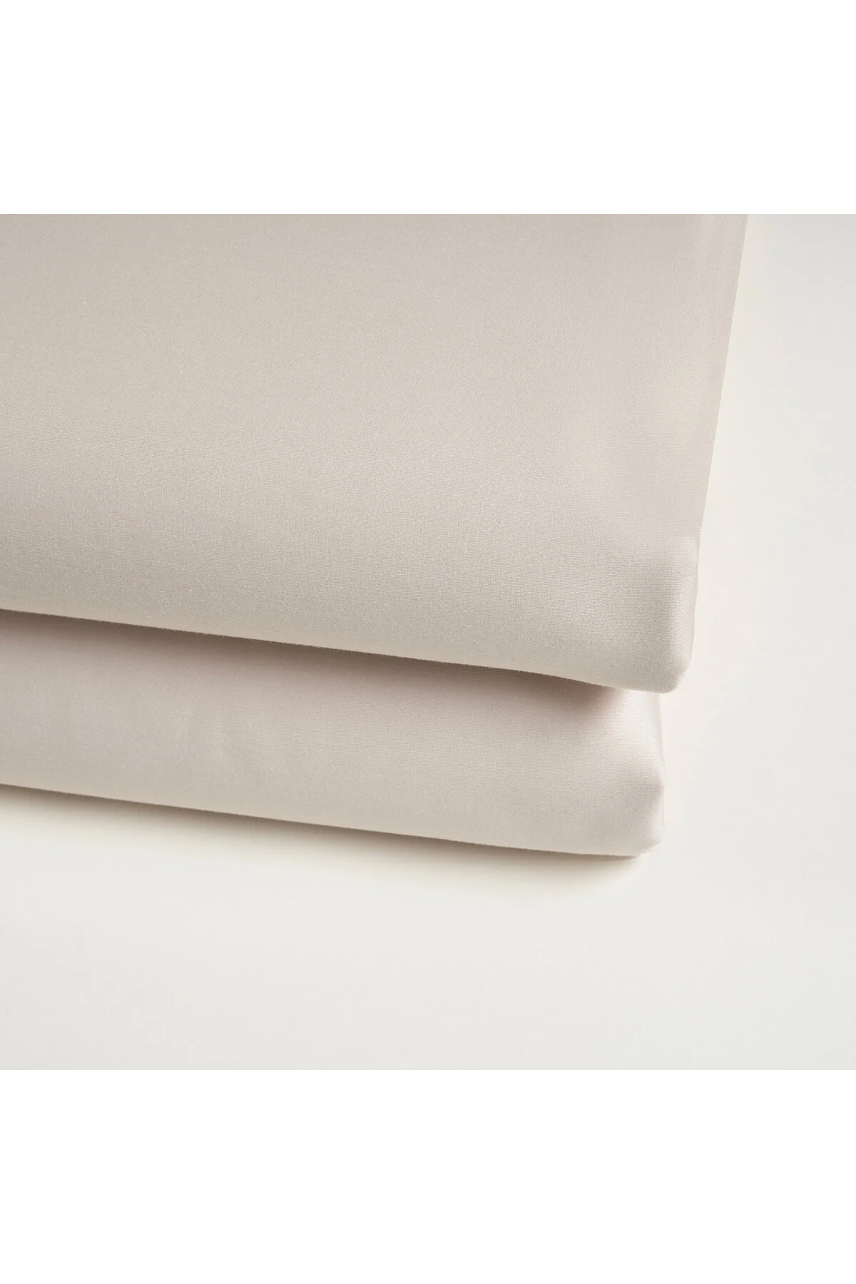 ست ملحفه یک نفره SOLID 300 TC STON COTTON SATIN 100 ٪ STIN FLOT SHOT 160X240 CM CREAM Zsa Zsa Zsu