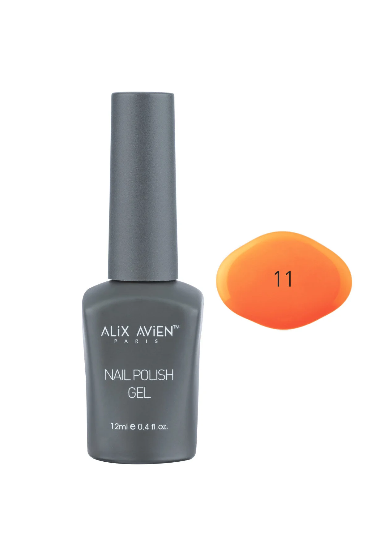 Alix Avien ژل ناخن نئون نارنجی دائمی UV 11 پولیش آماده 12 میلی لیتر