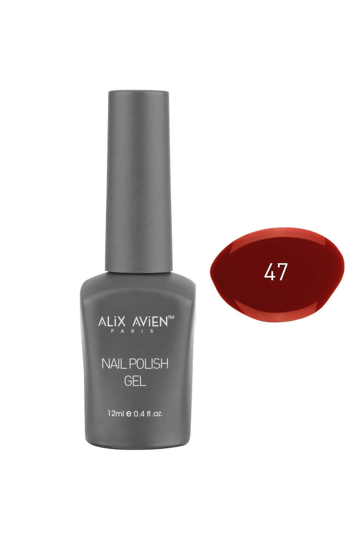 Alix Avien ژل ناخن دائمی قرمز تیره UV ژل پولیش 12 میلی لیتر