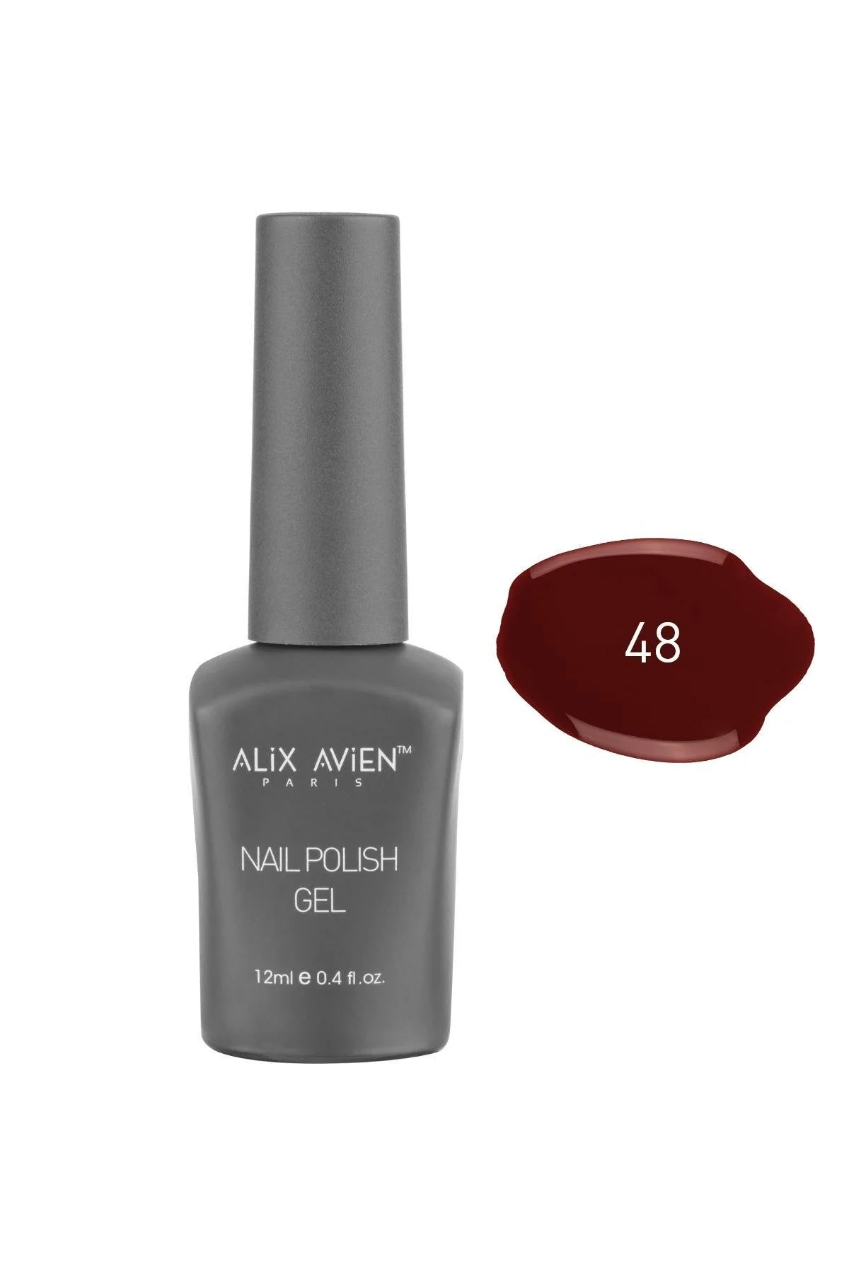 Alix Avien ژل ناخن UV دائمی بوردو 48 ناخن پولیش ژلی 12 میلی لیتر