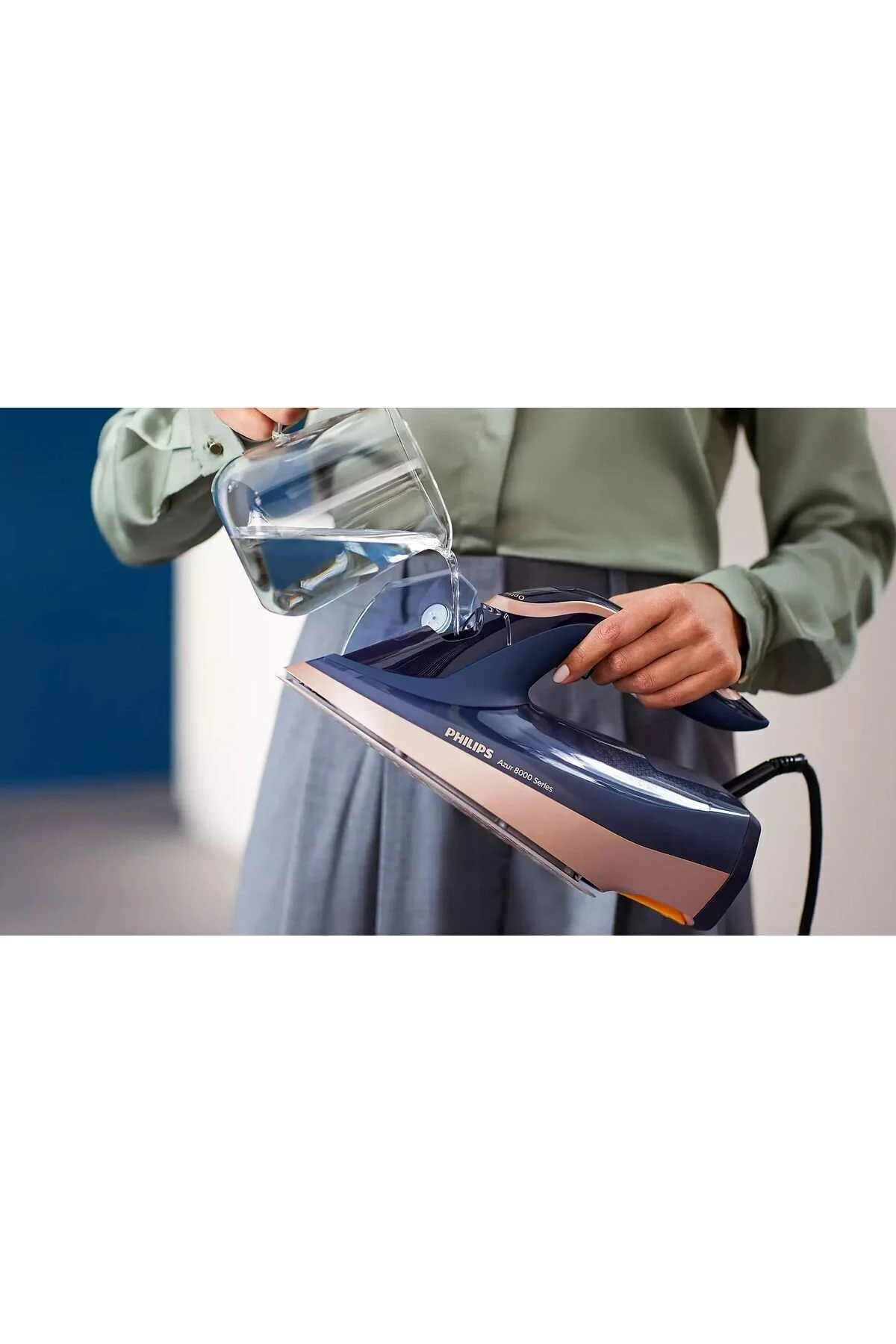 اتو بخار STEAR IRON SERIES 3000W BLUE AZUR 8000 فیلیپس Philips