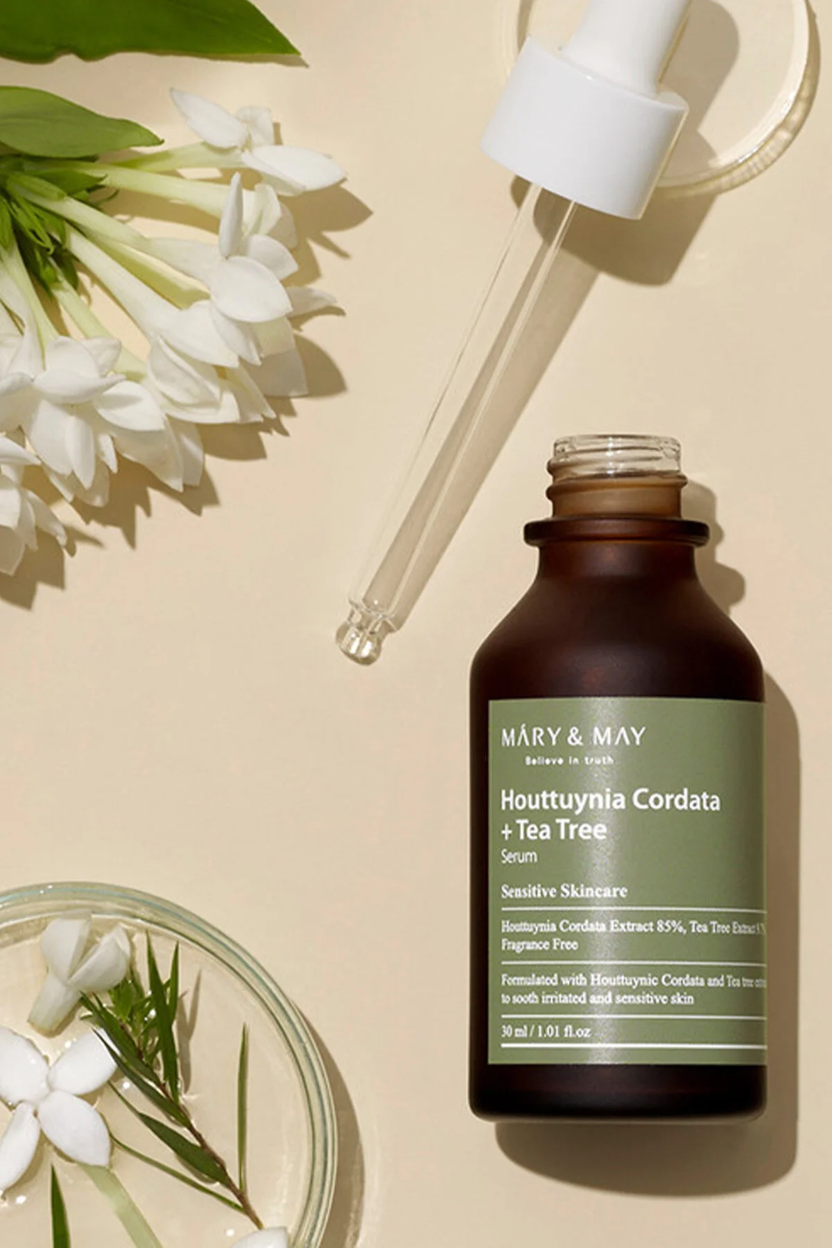 سرم پوست درخت چای HOUTTUYNIA CORDATA حاوی عصاره 30 میل Mary &amp; May