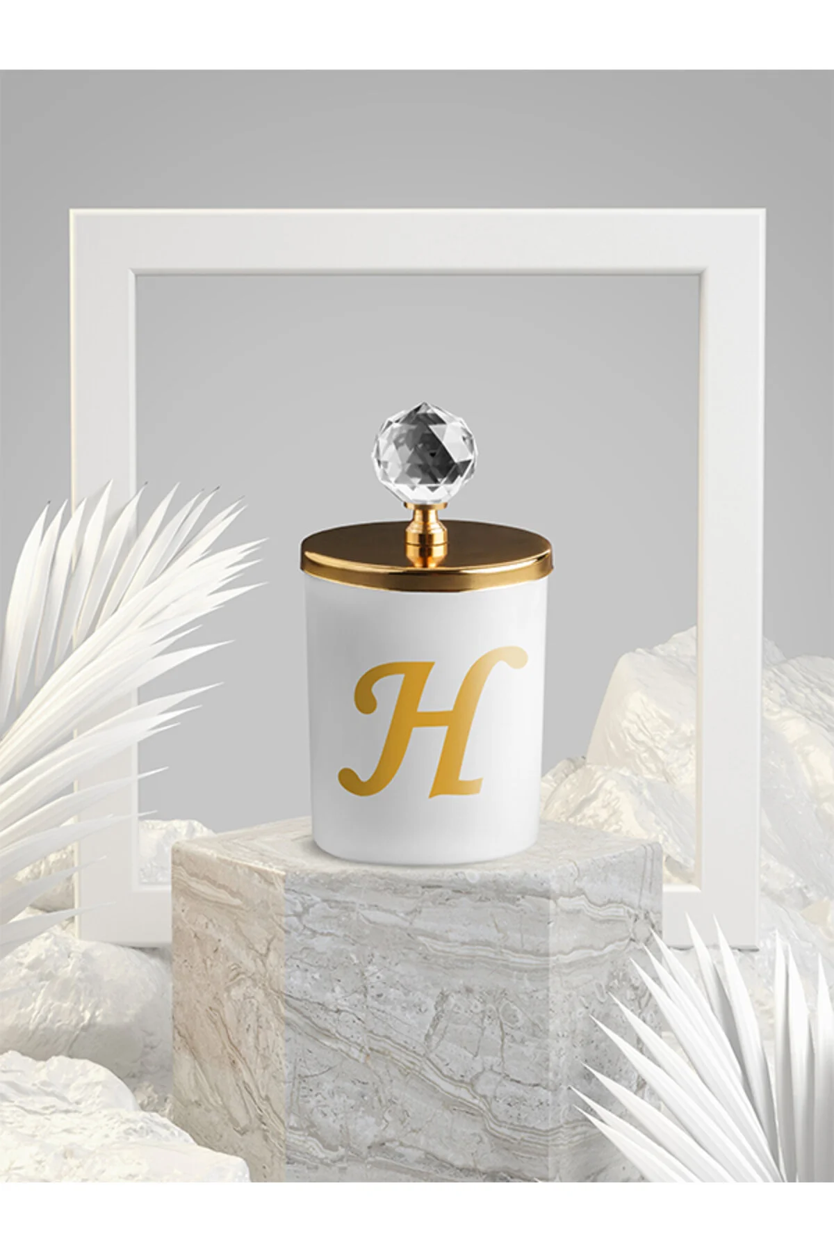 شمع و چراغ سفید طراحی ویژه وانیلی معطر طلای COLD CUP Tiem Concept
