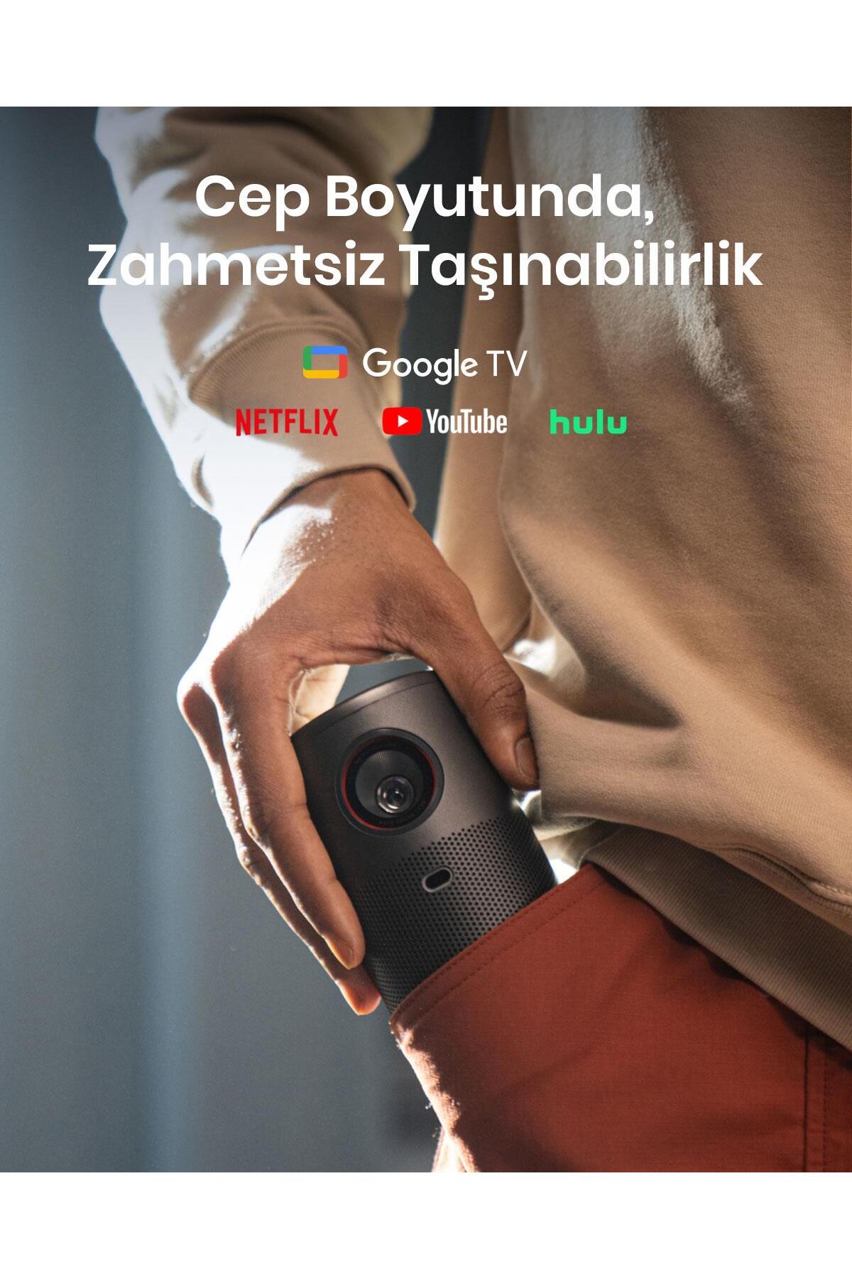 پروژکتور CAPSULE AIR کوچکترین دستگاه طرح ریزی GOOGLE TV در جهان است سیاه D4112 Anker