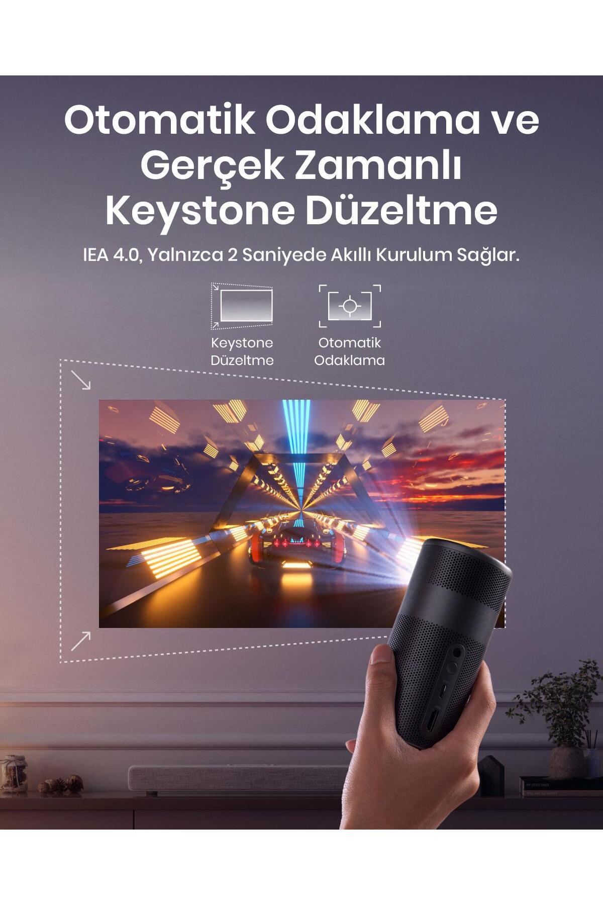 پروژکتور CAPSULE AIR کوچکترین دستگاه طرح ریزی GOOGLE TV در جهان است سیاه D4112 Anker