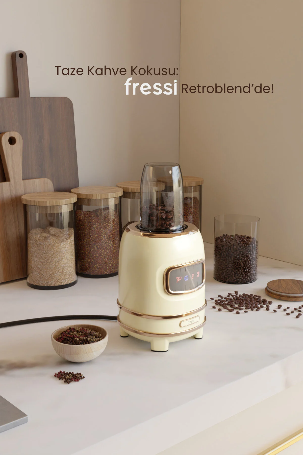 ست مخلوط کن مجموعه و مادربزرگ اسموتی خونریزی کننده 1.0 لیتری FR BL01 RETROBLENDE Fressi