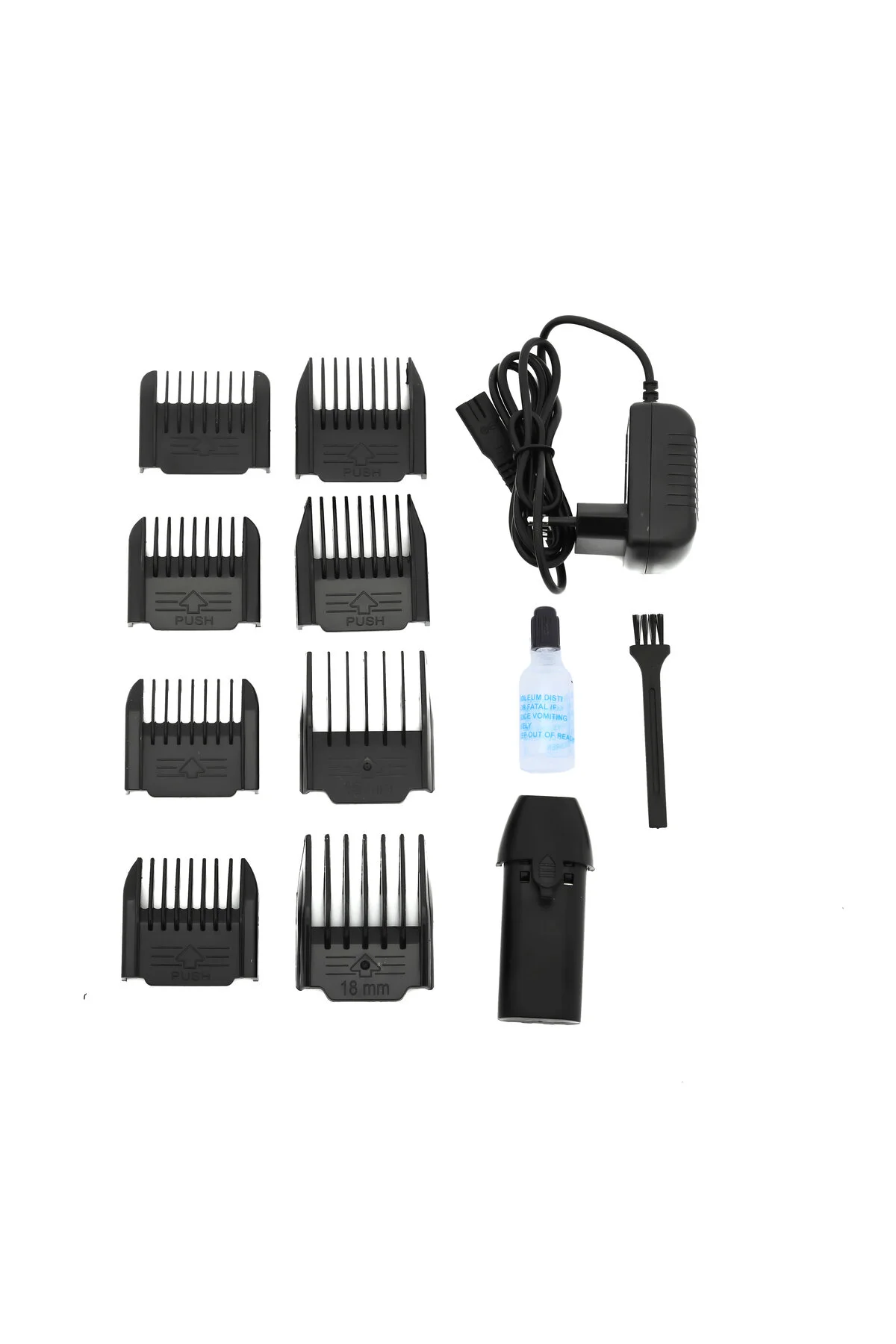 ماشین اصلاح سیاه برقی Tr 6500 باتری یدکی حرفه ای ریش تراش موی پاورتچ  Powertec