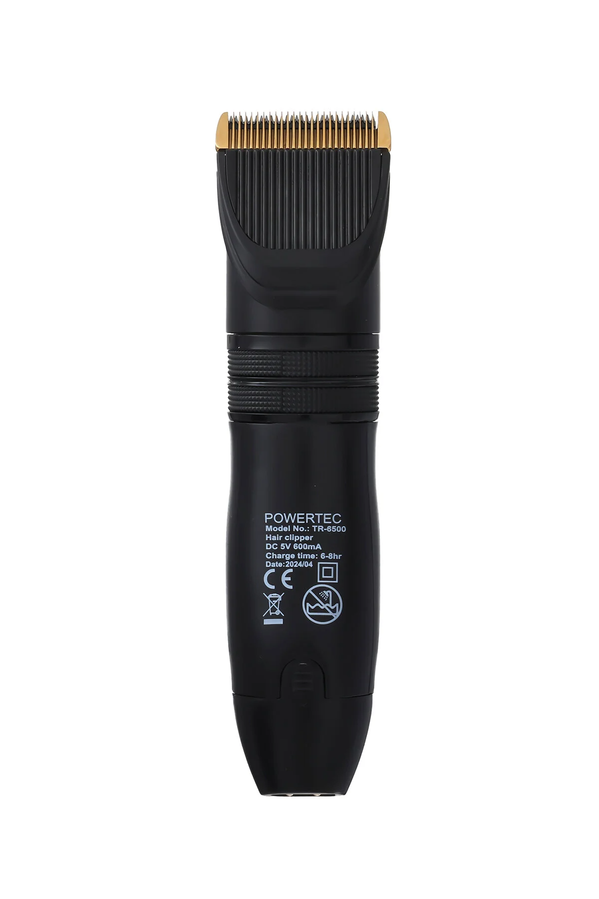 ماشین اصلاح سیاه برقی Tr 6500 باتری یدکی حرفه ای ریش تراش موی پاورتچ  Powertec