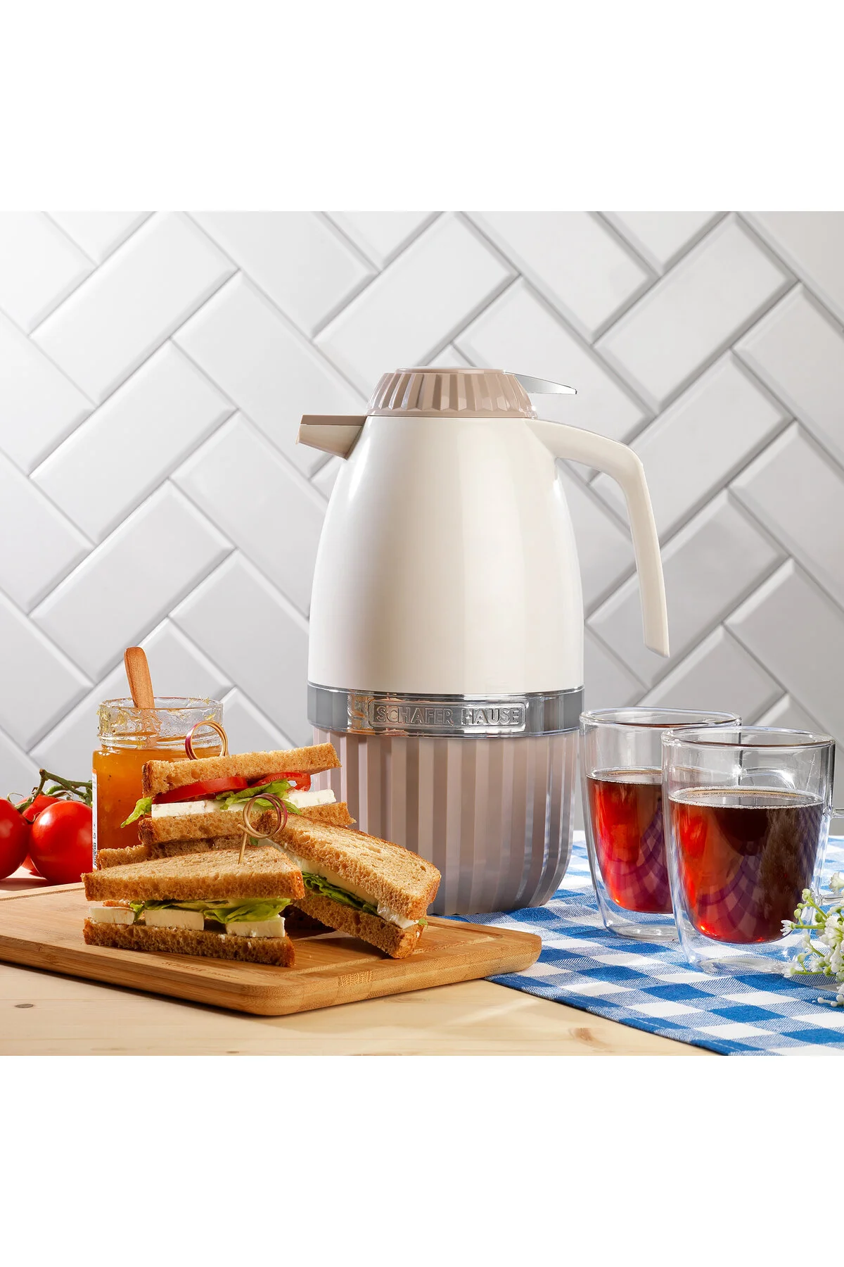 فلاسک HAUSE 2 لیتر از ترموس شیشه ای Schafer