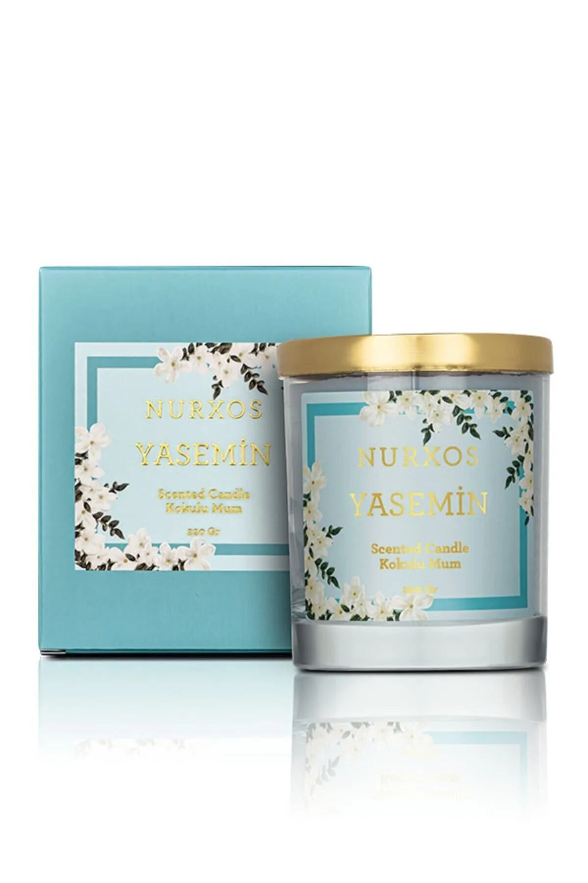 شمع و چراغ 9664 یاس معطر 220 گرم گل تند نورکسوس nurxos