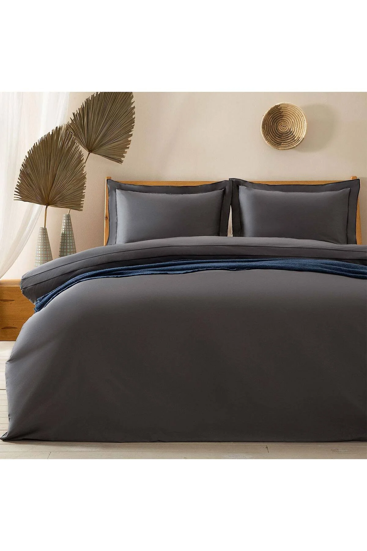 کاور لحاف خیلی بزرگ COVET COVER FARAH 230X220 سانتی متر خاکستری تیره Chakra