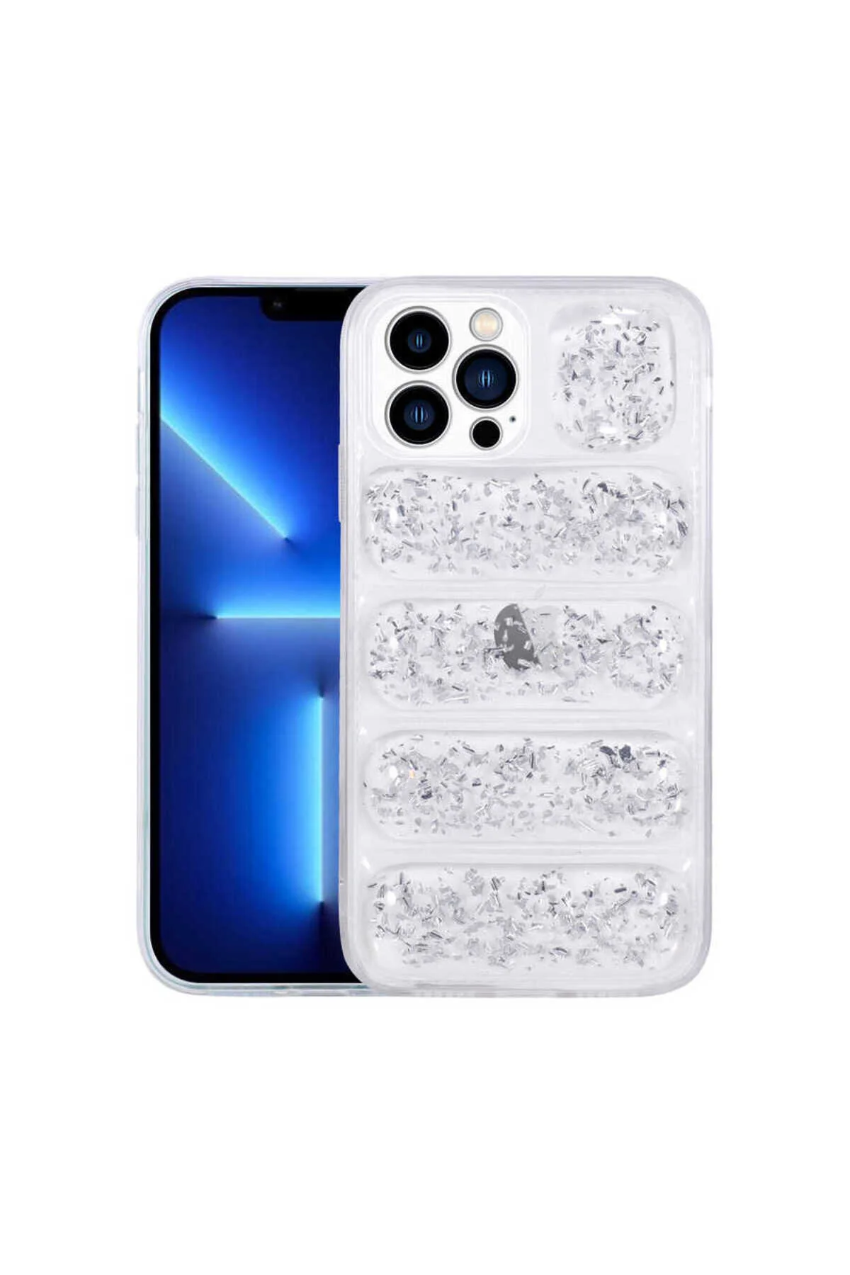 کاور و قاب موجی ZORE با محافظ دوربین زرق برق AIHTTG سازگار IPHONE 12 PRO MAX نقره ای SAFA